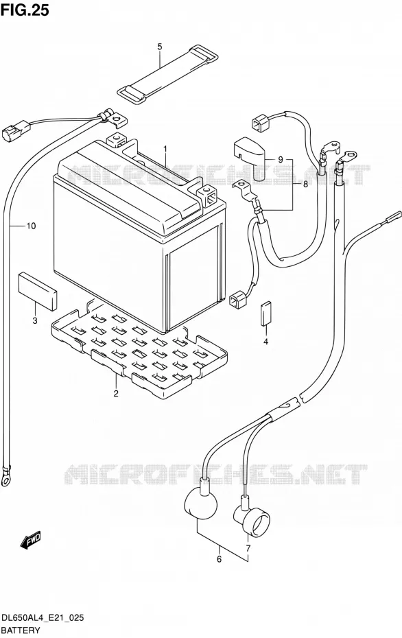 BATTERIE Suzuki MOTO 650 V-STROM 2014  DL650A L4 (E21)