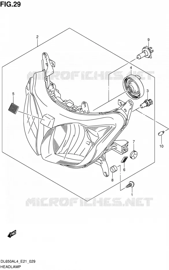 PHARE Suzuki MOTO 650 V-STROM 2014  DL650A L4 (E21)