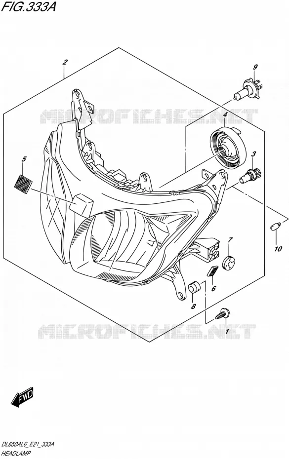 PHARE Suzuki MOTO 650 V-STROM 2016  DL650AUE L6 (E21)