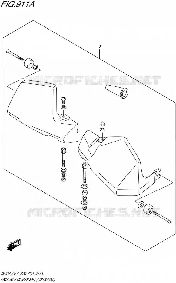 PROTEGES MAINS (OPTIONAL) Suzuki MOTO 650 V-STROM 2015  DL650XA L5 (E03,E28,E33)