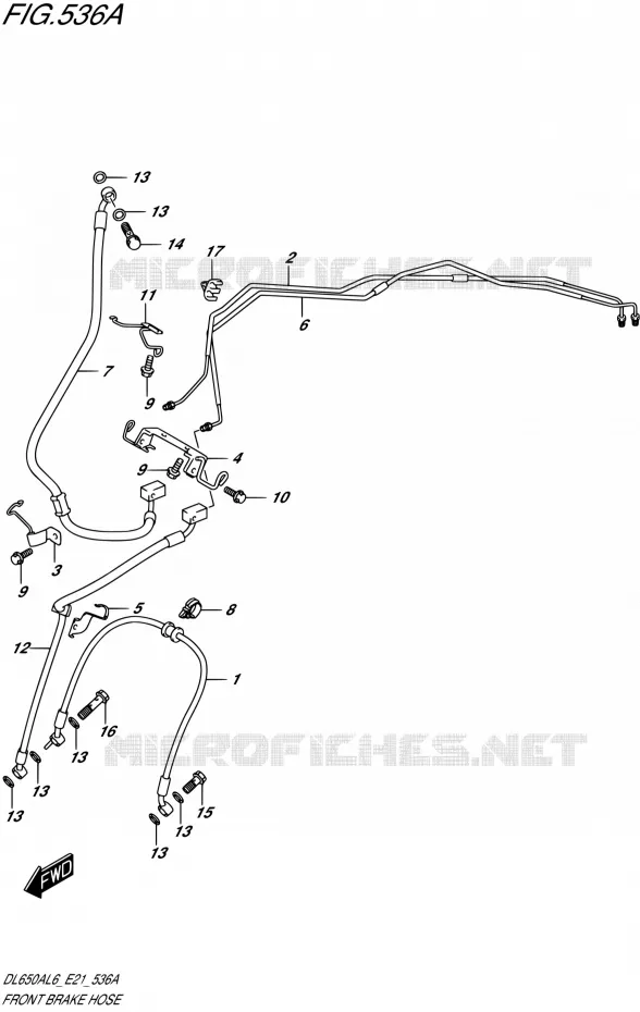 DURITE DE FREIN AVANT Suzuki MOTO 650 V-STROM 2016  DL650XA L6 (E21)