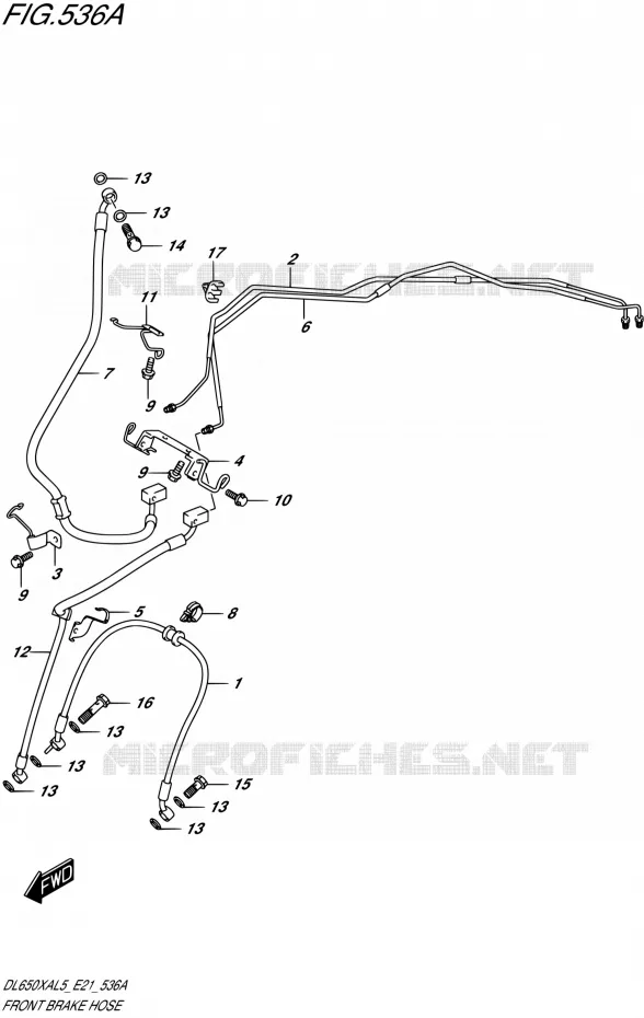 DURITE DE FREIN AVANT Suzuki MOTO 650 V-STROM 2015  DL650XA L5 (E21)