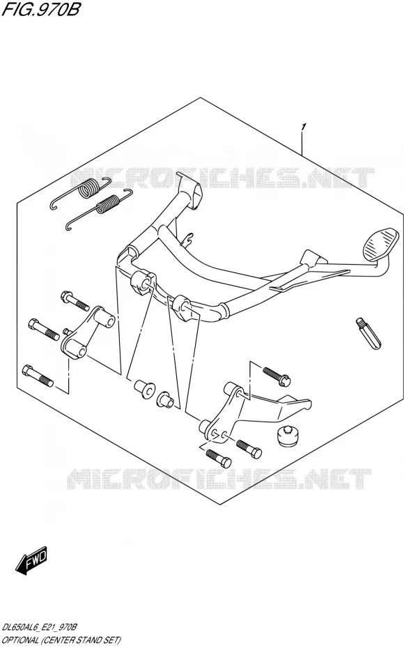 OPTIONS (CENTER STAND SET) Suzuki MOTO 650 V-STROM 2016  DL650XAUE L6 (E21)