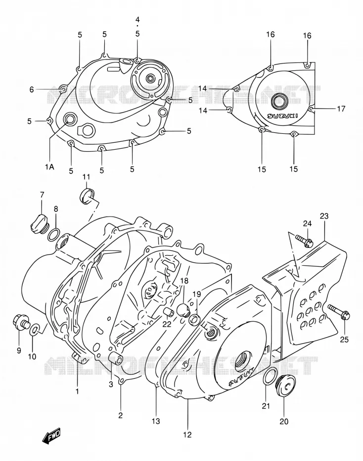 CARTER Suzuki MOTO 200 DR 2003  DR200SE K3 (E06,E24)