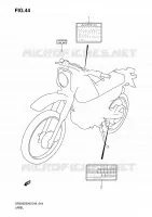 ETIQUETTE pour Suzuki DR 200 2010