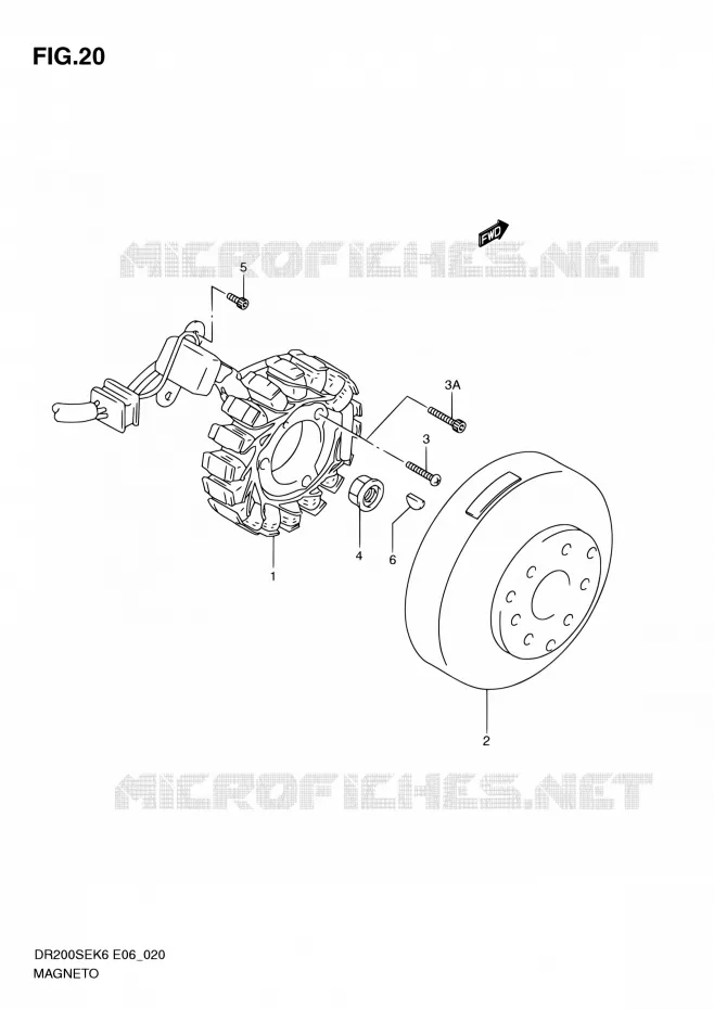 ALLUMAGE ROTOR - STATOR Suzuki MOTO 200 DR 2010  DR200SE L0 (E06,E24)