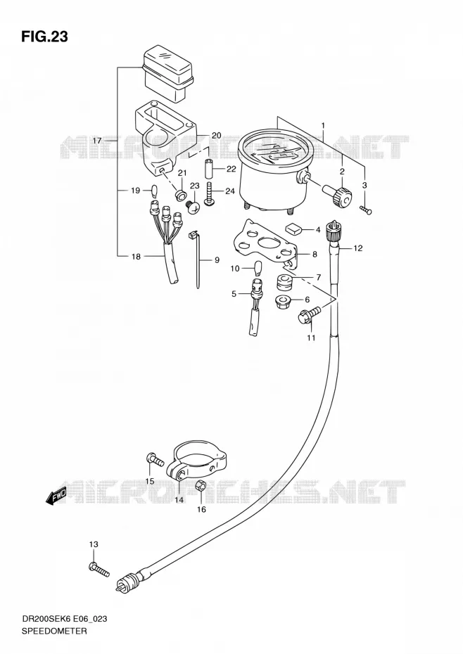 COMPTEUR Suzuki MOTO 200 DR 2010  DR200SE L0 (E06,E24)
