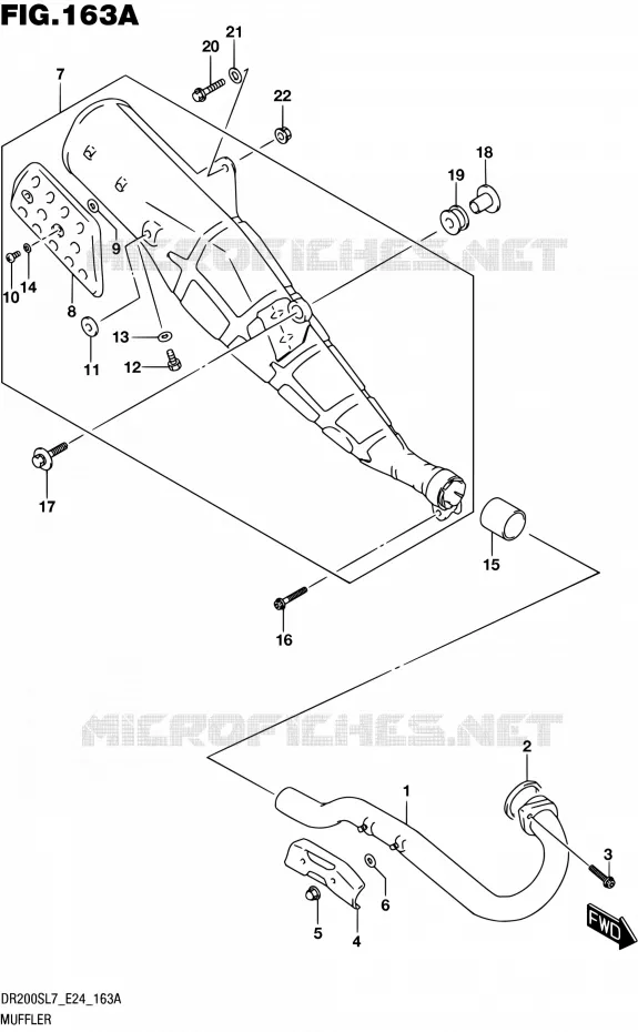 SILENCIEUX Suzuki MOTO 200 DR 2017  DR200S L7 (E24)