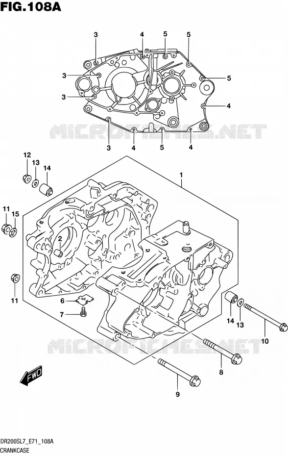 CARTER Suzuki MOTO 200 DR 2017  DR200S L7 (E71)