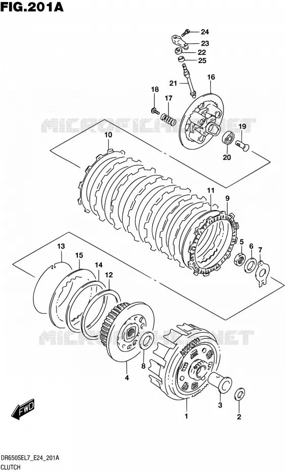 EMBRAYAGE Suzuki MOTO 650 DR 2017  DR650SE L7 (E24)