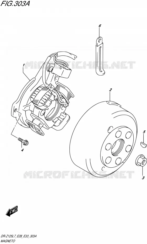 ALLUMAGE ROTOR - STATOR Suzuki MOTO 125 DR-Z 2017  DR-Z125 L7 (E28,E33)