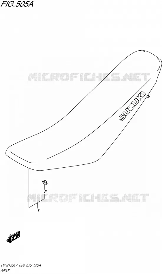 SELLE Suzuki MOTO 125 DR-Z 2017  DR-Z125 L7 (E28,E33)