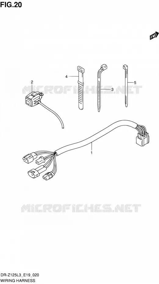 FAISCEAU ELECTRIQUE Suzuki MOTO 125 DR-Z 2013  DR-Z125L L3 (E19)