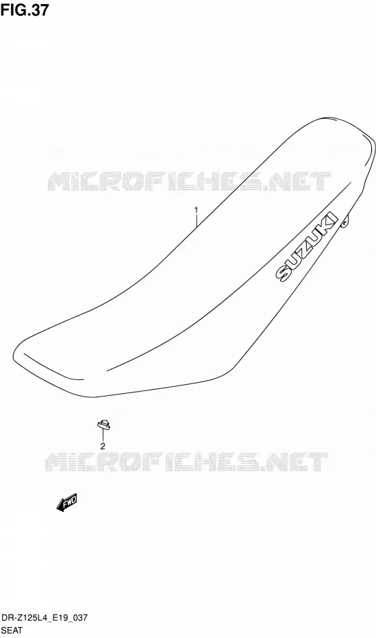 SELLE Suzuki MOTO 125 DR-Z 1994  DR-Z125L L4 (E19)