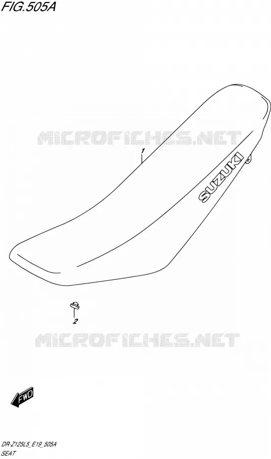 SELLE Suzuki MOTO 125 DR-Z 1995  DR-Z125L L5 (E19)