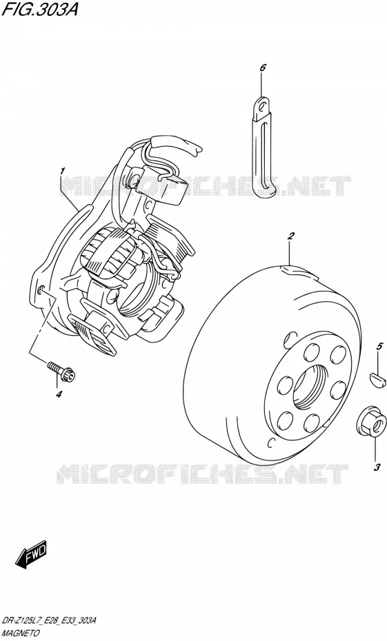 ALLUMAGE ROTOR - STATOR Suzuki MOTO 125 DR-Z 2017  DR-Z125L L7 (E28,E33)