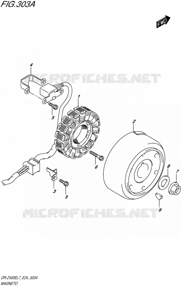 ALLUMAGE ROTOR - STATOR Suzuki MOTO 400 DR-Z 2017  DR-Z400E L7 (E24)
