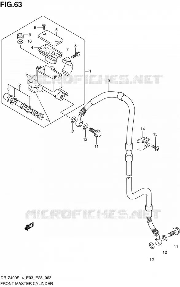 MAITRE CYLINDRE AVANT Suzuki MOTO 400 DR-Z 2014  DR-Z400S L4 (E03,E28,E33)