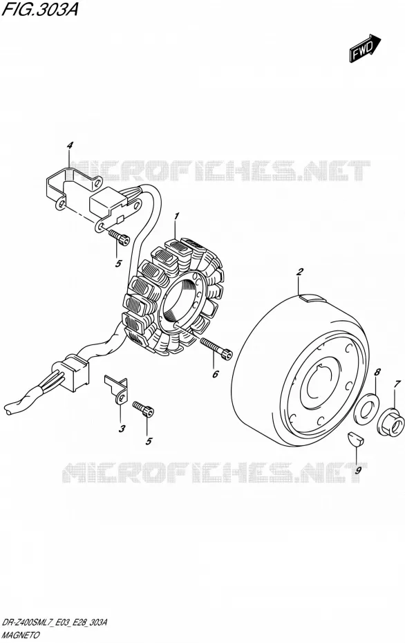 ALLUMAGE ROTOR - STATOR Suzuki MOTO 400 DR-ZSM 2017  DR-Z400SM L7 (E03,E28,E33)