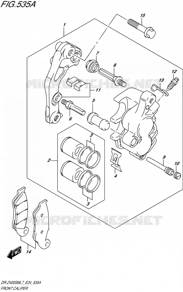 ETRIER DE FREIN AVANT Suzuki MOTO 400 DR-ZSM 2017  DR-Z400SM L7 (E24)