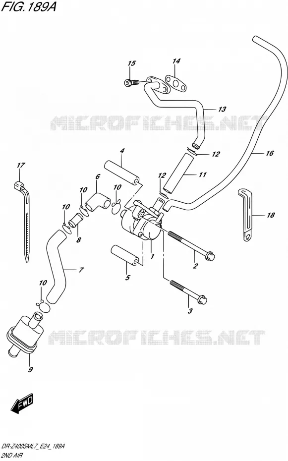 SYSTEME RECYCLAGE GAZ ECHAPPEMENT Suzuki MOTO 400 DR-ZSM 2017  DR-Z400SM L7 (E24)