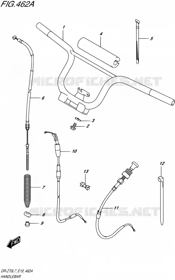 GUIDON Suzuki MOTO 70 DR-Z 2017  DR-Z70 L7 (E19)