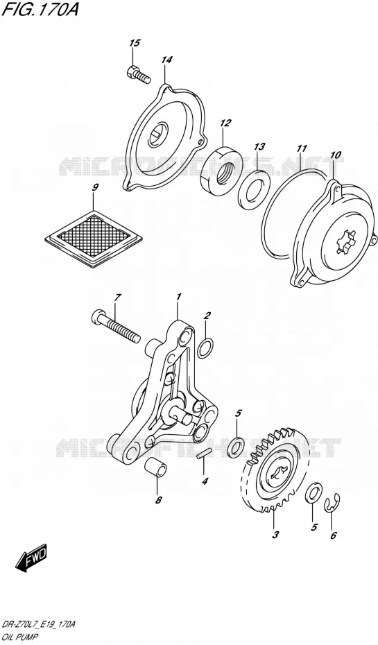 POMPE A HUILE Suzuki MOTO 70 DR-Z 2017  DR-Z70 L7 (E19)