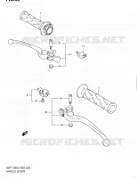 ENSEMBLE LEVIERS   POIGNEES (GSF1250AL0) pour Suzuki BANDIT-N 1250 2010