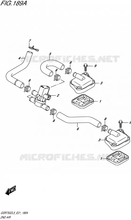 SYSTEME RECYCLAGE GAZ ECHAPPEMENT Suzuki MOTO 750 GSR 2015  GSR750Z L5 (E21)