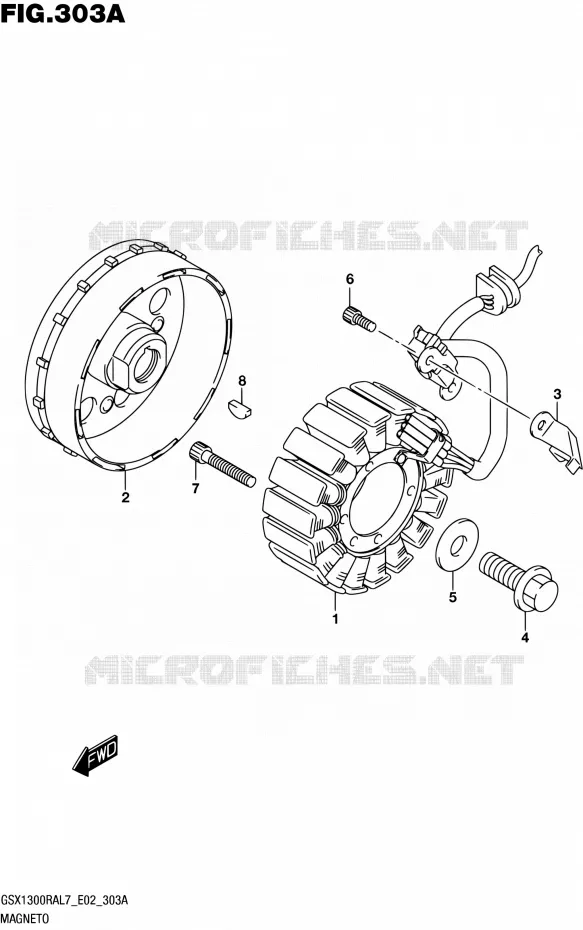 ALLUMAGE ROTOR - STATOR Suzuki MOTO 1300 HAYABUSA 2017  GSX1300RA L7 (E19)