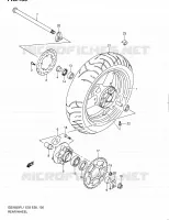ROUE ARRIERE (GSX650FL1 E28) pour Suzuki GSX-F 650 2011