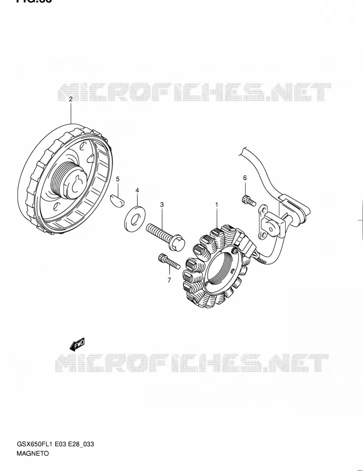ALLUMAGE ROTOR - STATOR Suzuki MOTO 650 GSX-F 2011  GSX650F L1 (E03,E28,E33)