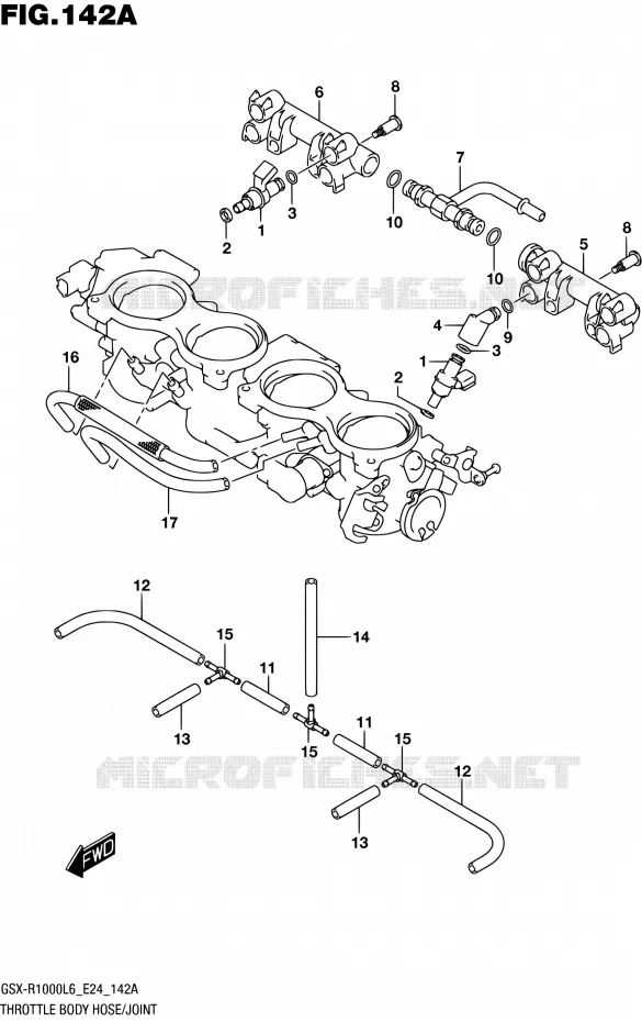 SYSTÈME D'INJECTION Suzuki MOTO 1000 GSX-R 2016  GSX-R1000A L6 (E24)