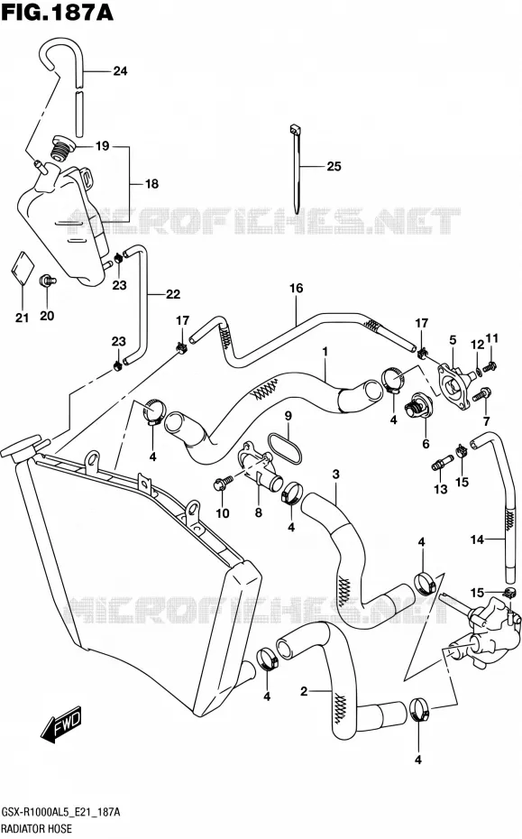 DURITE DE RADIATEUR Suzuki MOTO 1000 GSX-R 2015  GSX-R1000AUF L5 (E21)
