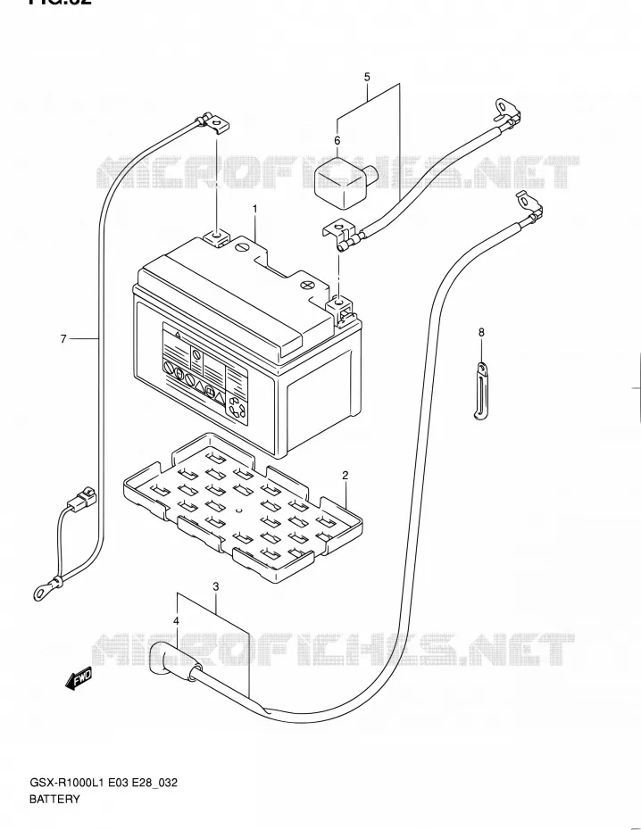 BATTERIE Suzuki MOTO 1000 GSX-R 2011  GSX-R1000 L1 (E03,E28,E33)