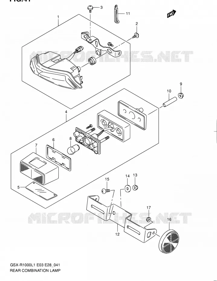 FAISCEAU ELECTRIQUE (GSX-R1000L1 E03) Suzuki MOTO 1000 GSX-R 2011  GSX-R1000 L1 (E03,E28,E33)