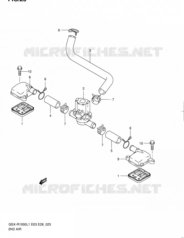 SYSTEME RECYCLAGE GAZ ECHAPPEMENT Suzuki MOTO 1000 GSX-R 2011  GSX-R1000 L1 (E03,E28,E33)