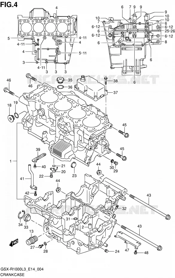 CARTER Suzuki MOTO 1000 GSX-R 2013  GSX-R1000 L3/GSX-R1000Z L3 (E14)