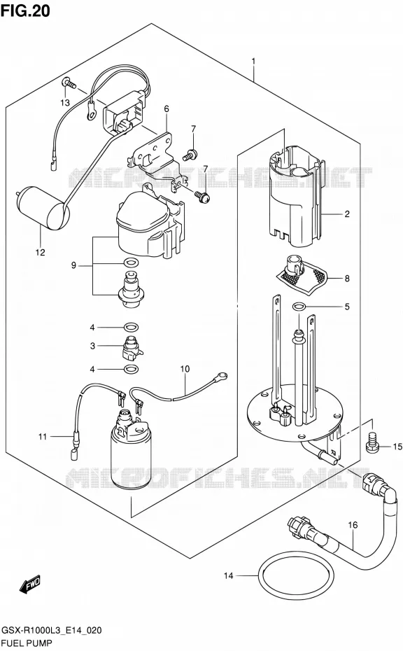 POMPE A ESSENCE Suzuki MOTO 1000 GSX-R 2013  GSX-R1000 L3/GSX-R1000Z L3 (E14)