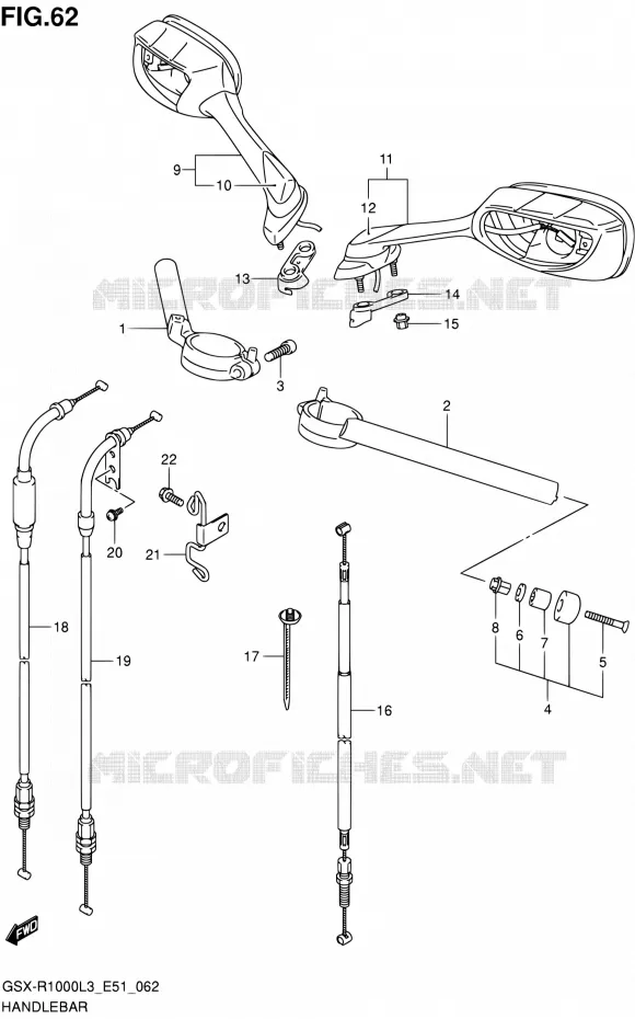 GUIDON Suzuki MOTO 1000 GSX-R 2013  GSX-R1000 L3/GSX-R1000Z L3 (E51)