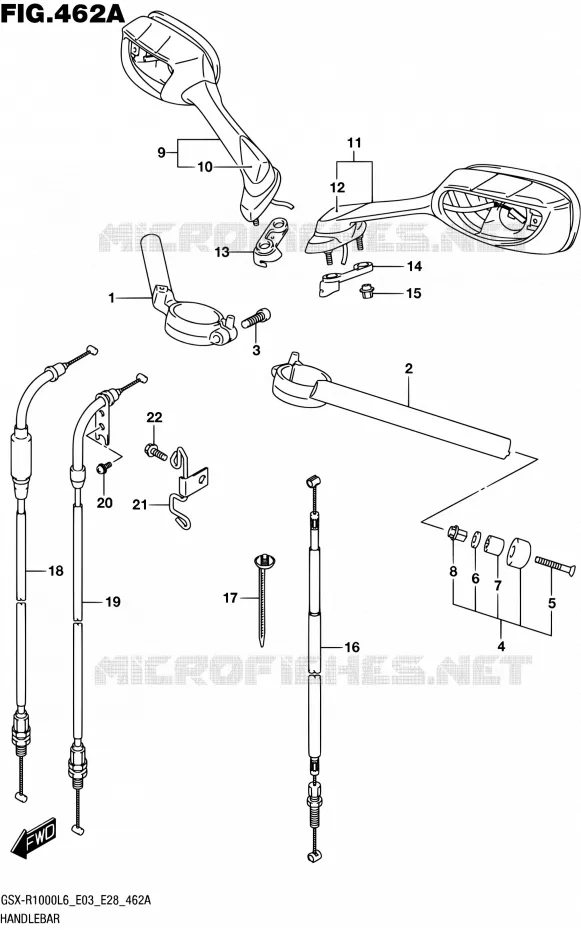 GUIDON (GSX-R1000L6 E03) Suzuki MOTO 1000 GSX-R 2016  GSX-R1000 L6 (E03,E28,E33)