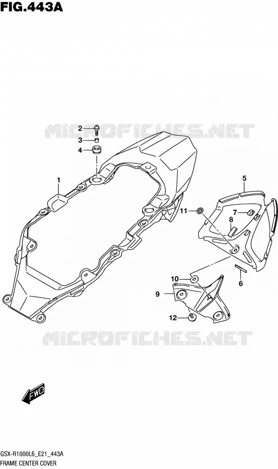 CARENAGE CENTRAL Suzuki MOTO 1000 GSX-R 2016  GSX-R1000UF L6 (E21)