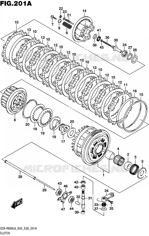 EMBRAYAGE Suzuki MOTO 600 GSX-R 2016  GSX-R600 L6 (E03,E28,E33)