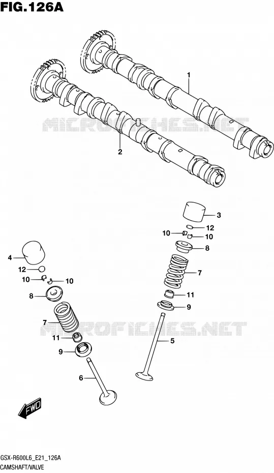 ARBRE A CAMES - VALVE Suzuki MOTO 600 GSX-R 2016  GSX-R600 L6 (E21)