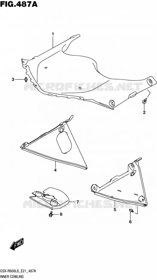 CARENAGES INTERIEURS Suzuki MOTO 600 GSX-R 2016  GSX-R600 L6 (E21)