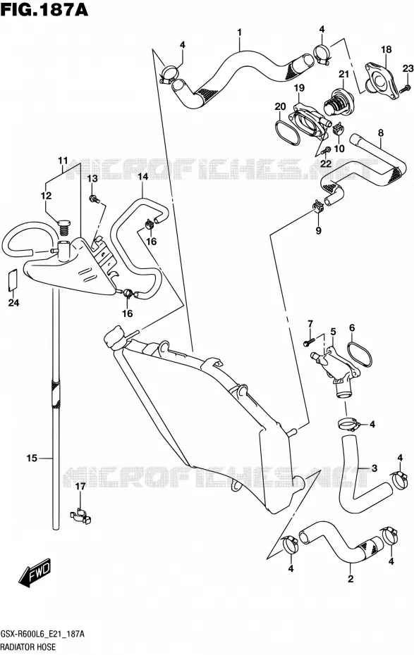 DURITE DE RADIATEUR Suzuki MOTO 600 GSX-R 2016  GSX-R600 L6 (E21)