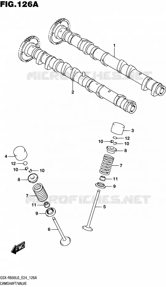 ARBRE A CAMES - VALVE Suzuki MOTO 600 GSX-R 2016  GSX-R600 L6 (E24)