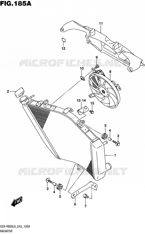 RADIATEUR Suzuki MOTO 600 GSX-R 2016  GSX-R600 L6 (E43)