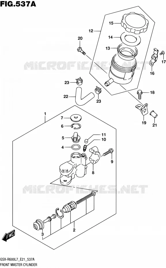 MAITRE CYLINDRE AVANT Suzuki MOTO 600 GSX-R 2017  GSX-R600 L7 (E21)