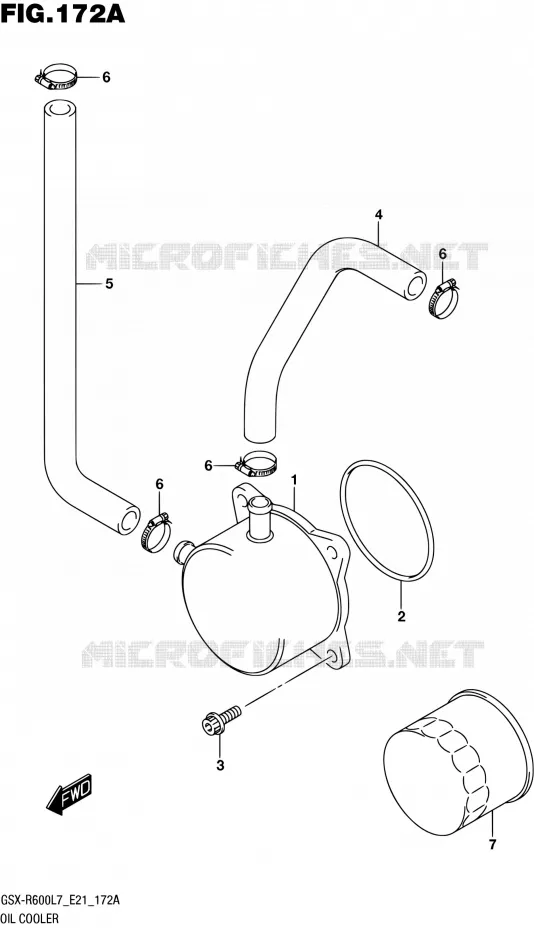 RADIATEUR D'HUILE Suzuki MOTO 600 GSX-R 2017  GSX-R600 L7 (E21)
